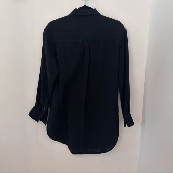 GAP Black Casual Button Down Shirt Relaxed Fit - Picture 5 of 12